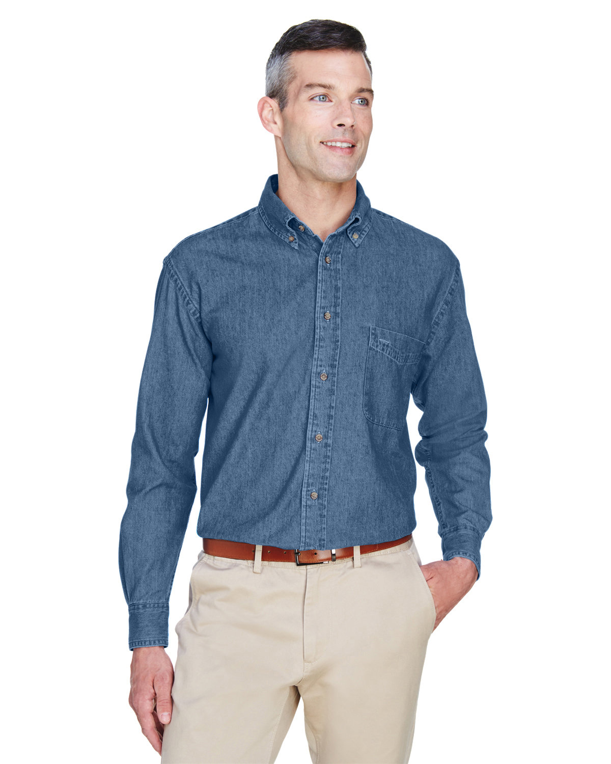 Harriton M550  Men's Denim Shirt